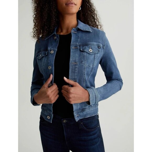 AG Adriano Goldschmied Robyn  Denim  Truckers Jacket Small - Picture 1 of 10